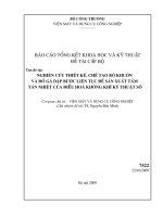 Nghiên cứu thiết kế, chế tạo bộ khuôn và đồ gá dập bước liên tục để sản xuất tấm tản nhiệt của điều hoà không khí kỹ thuật số