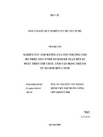 Nghiên cứu ảnh hưởng của tổn thương não do thiếu ô xy ở trẻ sơ sinh đẻ ngạt đến sự phát triển thể chất, tâm vận động trẻ em từ sơ sinh đến 2 tuổi