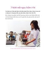 3 bệnh mắt nguy hiểm ở bé pdf