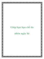 Giúp bạn hạn chế da nhờn ngày hè pdf