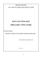 Nghiên cứu sản xuất tấm vật liệu nhẹ chống cháy