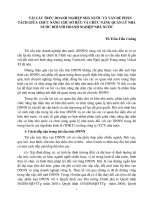 Tái cấu trúc DNNN và vấn đề phân tách giữ chức năng chủ sở hữu và chức năng quản lý nhà nước đối với DNNN