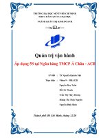 Áp dụng 5s tại ngân hàng TMCP á châu   ACB