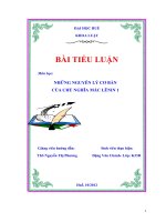 NHỮNG NGUYÊN LÝ CƠ BẢN  CỦA CHỦ NGHĨA MÁC LÊNIN 1