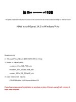 how install opnet 14 5 in vista reza h
