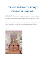 TRANG TRÍ NỘI THẤT ĐẶT GƯƠNG TRONG NHÀ pdf