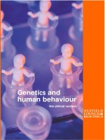 genetics and human behaviour the ethical context - nuffield council