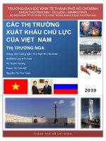 tiểu luận các thị trường xuất khẩu chủ lực của việt nam - thị trường nga