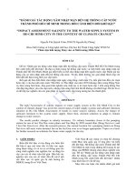 Đánh giá tác động xâm nhập mặn đến hệ thống cấp nước thành phố hồ chí minh trong bối cảnh biến đổi khí hậu