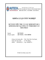 kế toán tiêu thụ và xác định kết quả kinh doanh tại công ty thnn điện cơ tiến phát