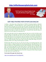 Nội dung và phương pháp học EFFORTLESS ENGLISH