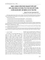 Định lượng Creatine kinase phối hợp với lâm sàng Và phân tích ph. hệ góp phần chẩn đoán một số bệnh cơ di truYền potx