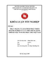 Thực trạng và giải pháp phát triển doanh nghiệp vừa và nhỏ Trung Quốc thời kỳ hậu WTO. Bài học cho Việt Nam