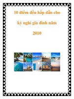 10 điểm đến hấp dẫn cho kỳ nghỉ gia đình năm 2010 docx
