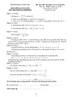 ĐỀ THI THỬ ĐẠI HỌC MÔN TOÁN NAM 2014