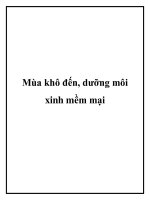 Mùa khô đến, dưỡng môi xinh mềm mại potx