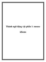 Thành ngữ động vật phần 1: mouse idioms doc