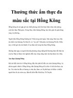 Thưởng thức ẩm thực đa màu sắc tại Hồng Kông doc