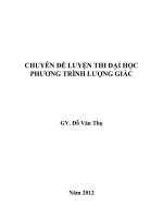 Chuyên đề phương trình lượng giác