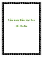 Cẩm nang kiểm soát béo phì cho trẻ potx