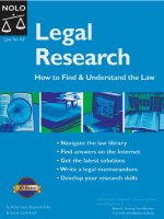 legal research, how to find and understand the law 12th (2004)
