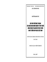 Giải pháp mở rộng tín dụng của Ngân hàng Nông nghiệp và Phát triển nông thôn Việt Nam đối với phát triển kinh tế miền núi phía Bắc Việt Nam
