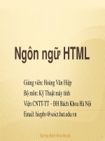 Bài giảng - Giáo án: Bài giảng học lập trình html như thế nào là hiệu quả?