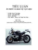 TIỂU LUẬN  ĂN MÒN VÀ BẢO VỆ VẬT LIỆU ĐỀ TÀI Ăn mòn chân chóng xe máy Vật liệu là thép xây dựng và trong môi trường không khí gần biển