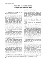 Phản ứng có hại của thuốc (Adverse Drug Reactions; ADR) docx