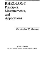 rheology -principles, measurements, and applications