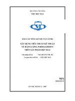 Xây dựng quy chuẩn kỹ thuật về hàm lượng formaldehyt trên sản phẩm dệt may