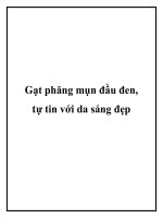 Gạt phăng mụn đầu đen, tự tin với da sáng đẹp pptx
