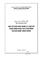 Một số giải pháp quản lý, giúp đỡ phạm nhân được tha ở đà nẵng tái hoà nhập cộng đồng