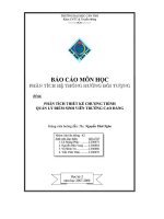 Giáo án - Bài giảng: BÁO CÁO MÔN HỌC PHÂN TÍCH HỆ THỐNG HƯỚNG ĐỐI TƯỢNG