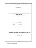 vấn đề kế thừa và phát huy bản sắc văn hoá của dân tộc thái ở tây bắc hiện nay