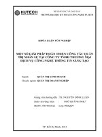 một số giải pháp hoàn thiện công tác quản trị nhân sự tại công ty tnhh thương mại dịch vụ công nghệ thông tin sáng tạo
