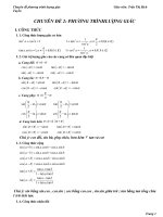 chuyen de phuong trinh luong giac