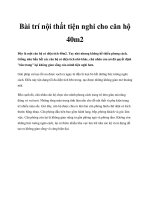 Bài trí nội thất tiện nghi cho căn hộ 40m2 pptx