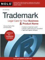 trademark, legal care for your business and product name 9th (2010)