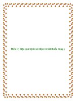 Điều trị hiệu quả bệnh sỏi thận từ bài thuốc đông y potx