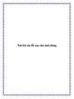 Nói lời xin lỗi sao cho mới đúng docx