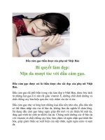 Những bí quyết làm đẹp từ cám gạo.