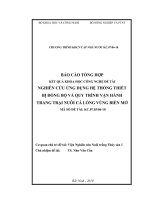Nghiên cứu ứng dụng hệ thống thiết bị đồng bộ và quy trình vận hành trang trại nuôi cá lồng vùng biển mở
