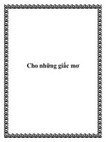 Cho những giấc mơ doc