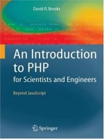 springer publishing an introduction to php for scientists and engineers, beyond javascript (2008)