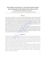 Giải pháp phát triển nguồn nhân lực cho công ty TNHH một thành viên môi trường đô thị thành phố hồ chí minh đến năm 2020  nguyễn văn sơn