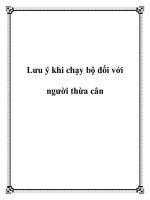 Lưu ý khi chạy bộ đối với người thừa cân doc