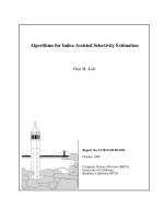 Algorithms for Index Assisted Selectivity Estimation