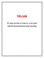 tiểu luận kỹ năng của luật sư trong các vụ án tranh chấp bồi thường thiệt hại ngoài hợp đồng