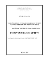 Một số giải pháp nâng cao hiệu quả kinh tế xuất nhập khẩu hàng may mặc tại công ty may 10